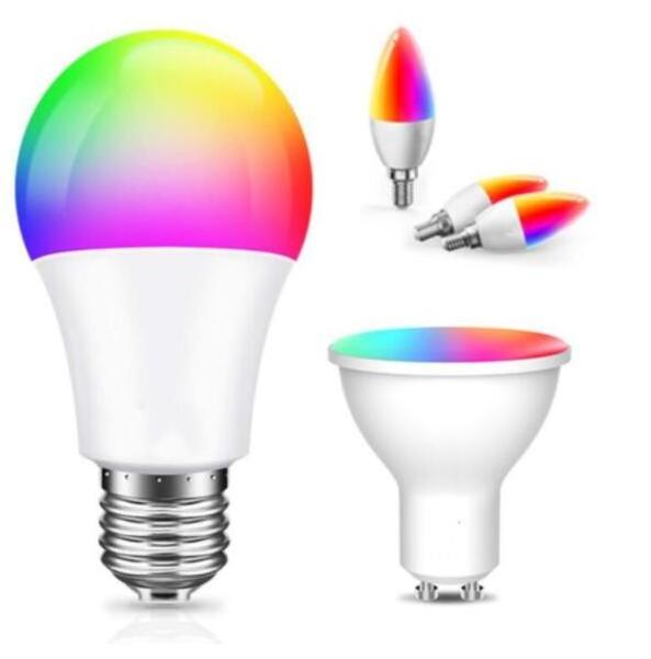 Alexa Google Home Voice APP Control Tuya Dimmable 9 Watt 12 Watt 15 Watt A60 A19 E26 E27 B22 RGB Colorful Smart Led Light Bulb