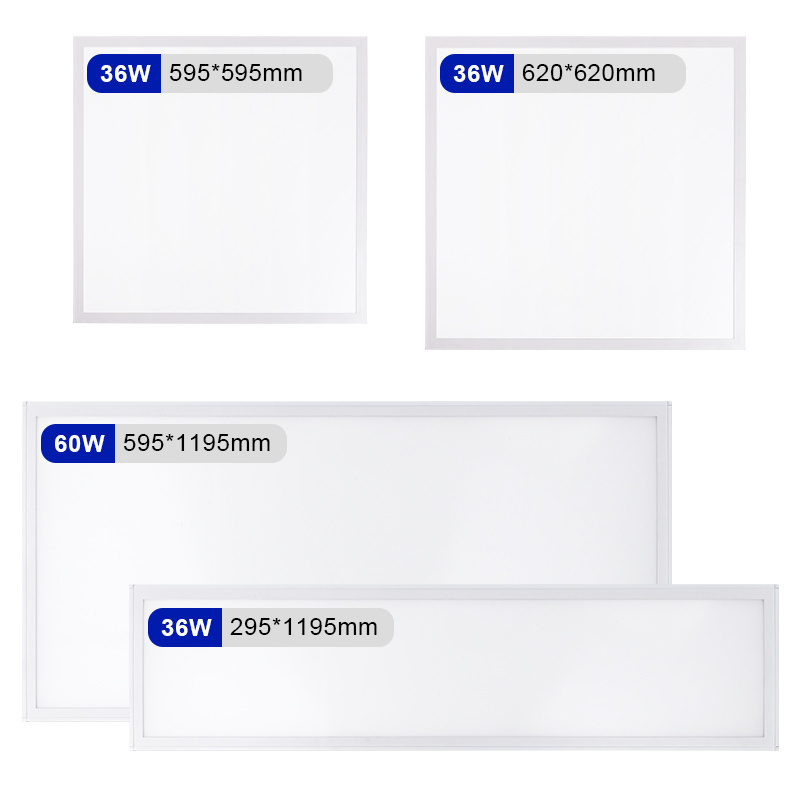 2x2 2 FT Edge Lit LED Panel Lights 40W (140W Equivalent) 4000LM 2700-6500K Recessed Drop Ceiling Lights for Indoor