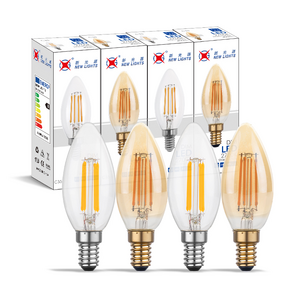 E12 E14 E26 E27 C35 C35T B11 2W 4W 5W 6W Clear Amber Glass Vintage Dimmable Candle Light LED Candelabra Bulbs for Chandelier