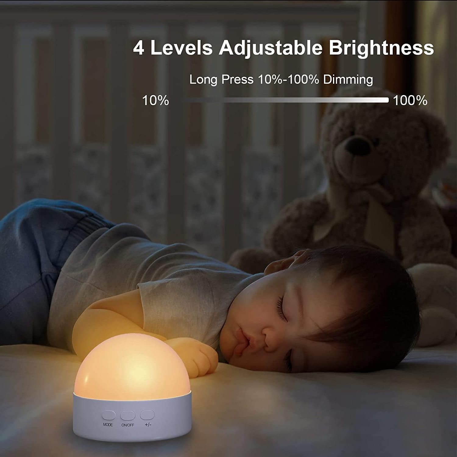 Mini Night Lamp USB Rechargeable CCT Brightness Adjustable RGB LED Night Light  Nursery Night Light for Kids