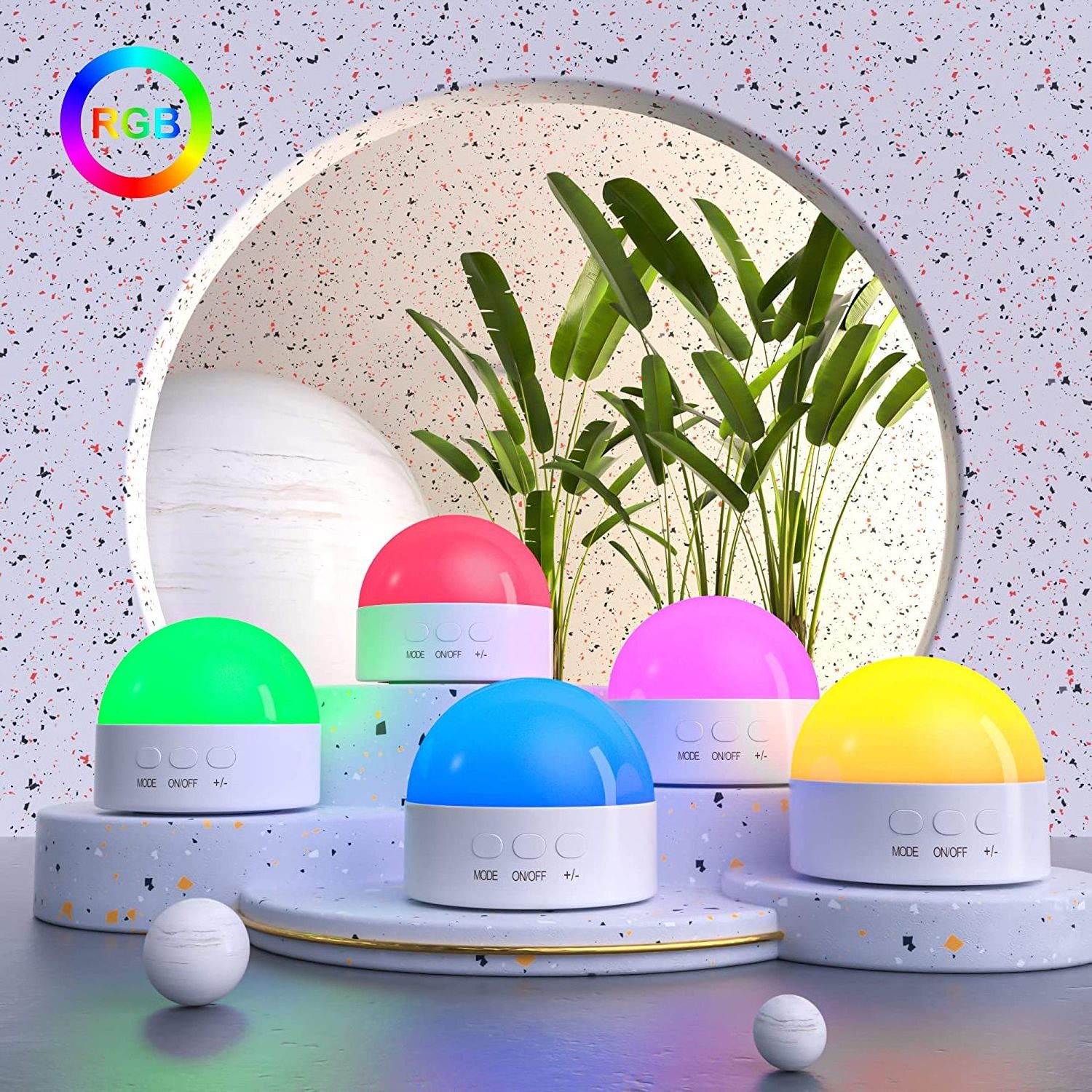 Mini Night Lamp USB Rechargeable CCT Brightness Adjustable RGB LED Night Light  Nursery Night Light for Kids