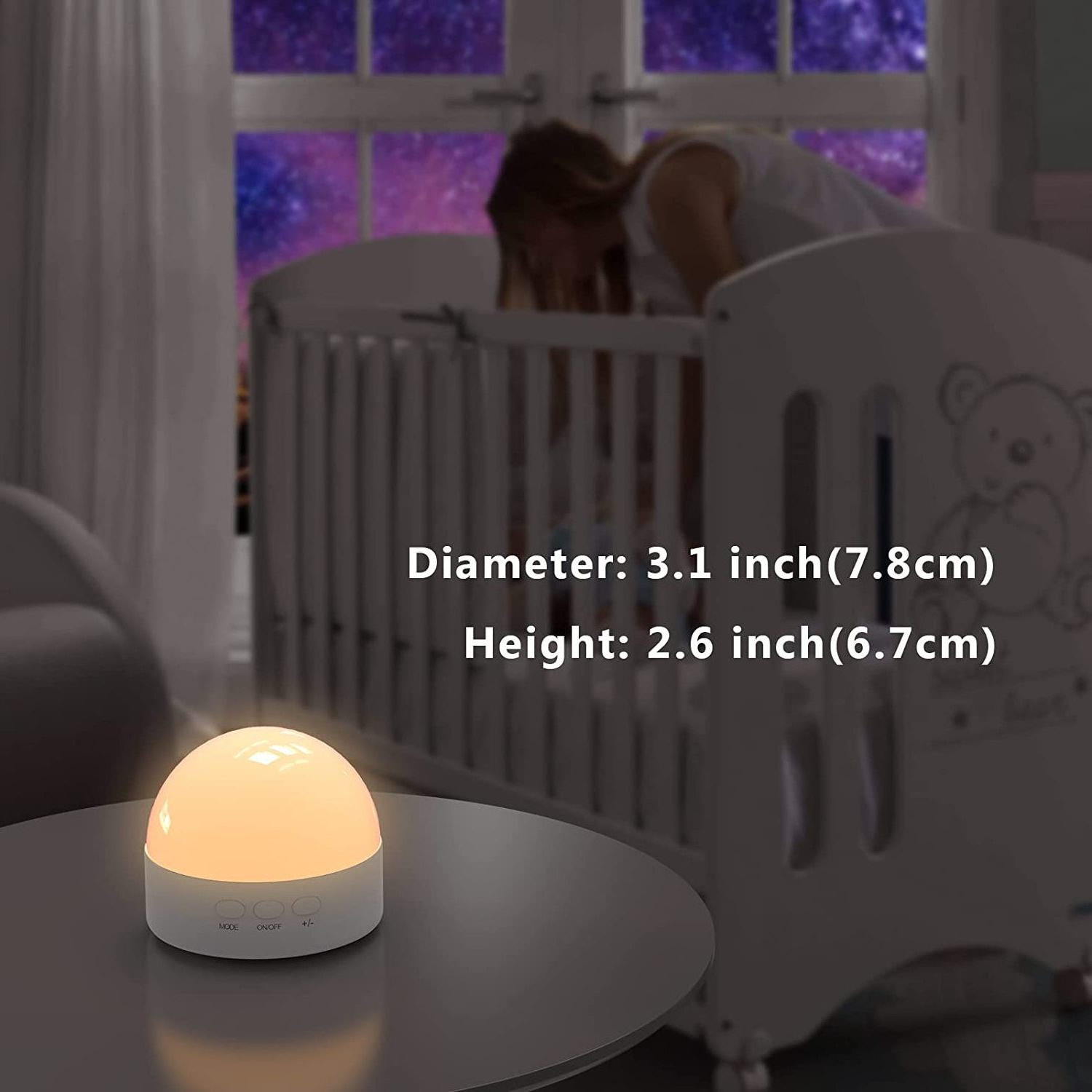 Mini Night Lamp USB Rechargeable CCT Brightness Adjustable RGB LED Night Light  Nursery Night Light for Kids