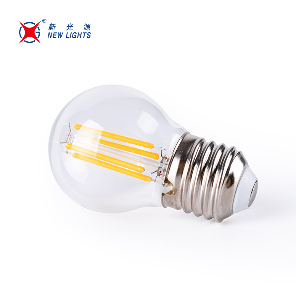 Light Manufacturer Globe Bulb G45 LED Filament Clear Glass Bulb 2W 4W 5W Dimmable