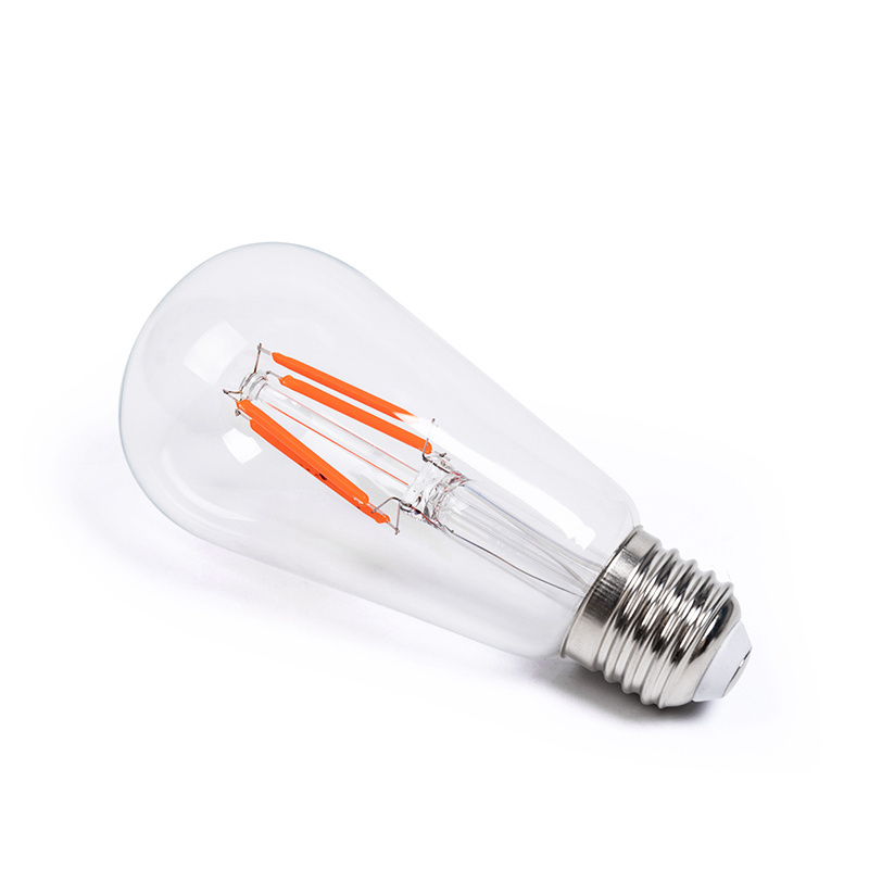 Free Sample Retro bulb Edison ST64 4W 6W 8W 10W filament lamp support can sky light  E12 E14 E26 E27 lamp head 120V-23V