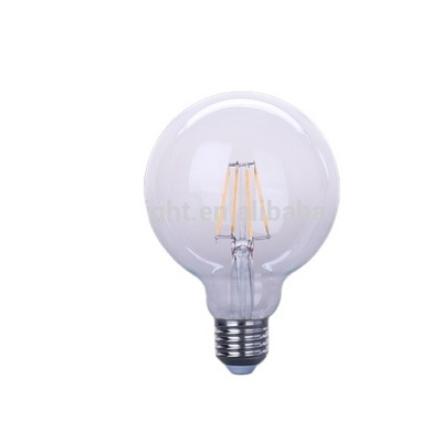 china supplier led filament g95 4w e27 3000k 230v 450lm globe lights