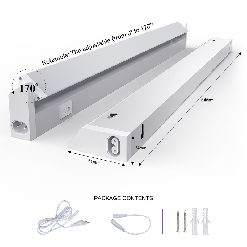 Adjustment LED Linear Fixture T5 170 Angle CCT 3Steps 3000k 4000k 6500k Connections 1ft 2ft 3ft