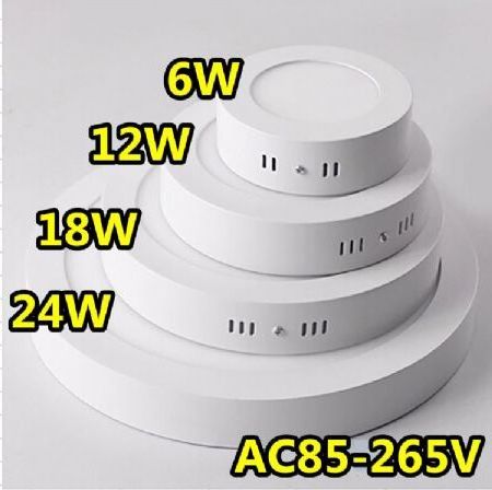 Indoor 6W 12W 18W 24W Round Square Silm and Surface SMD Small Led Ceiling Light Panel