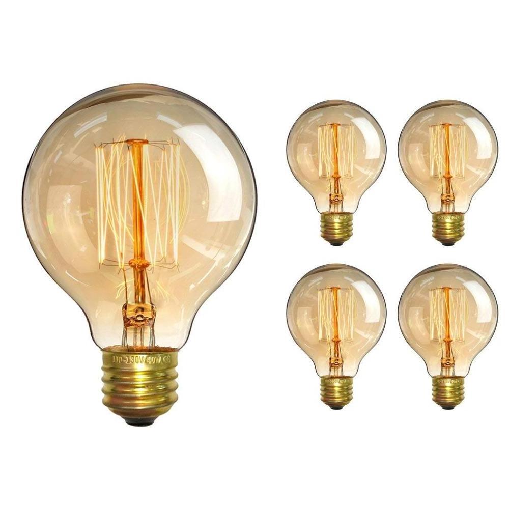 Wholesale G80 G95 G125 40W 60W E27 B22 Antique Vintage Globe Edison Light Bulb