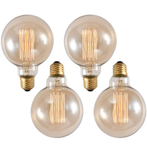 Factory Price E26 E27 G80 G95 G125 40W 60W Antique Vintage Squirrel Cage Dimmable Incandescent Edison Indoor Lights