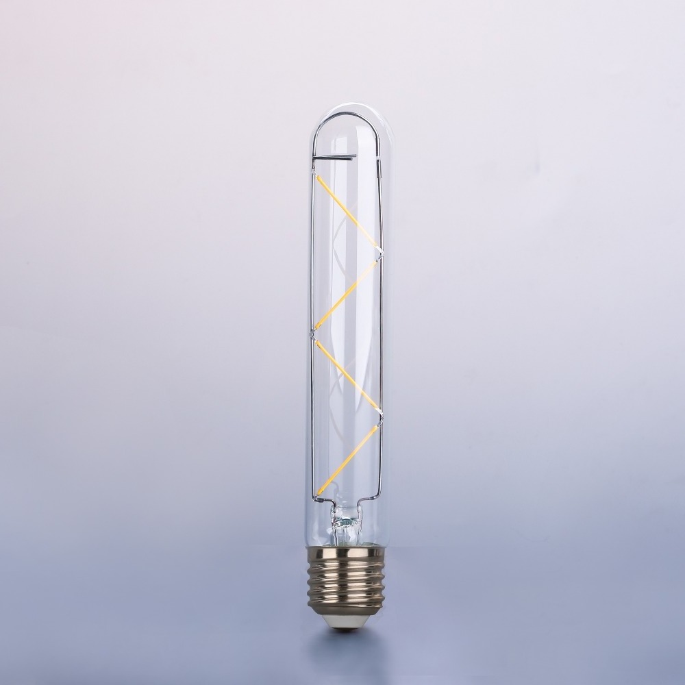 China Supplier T30 4W 6W 8W 10W 12W E27/B22 220V Glass COB Led Tubular Filament Bulb