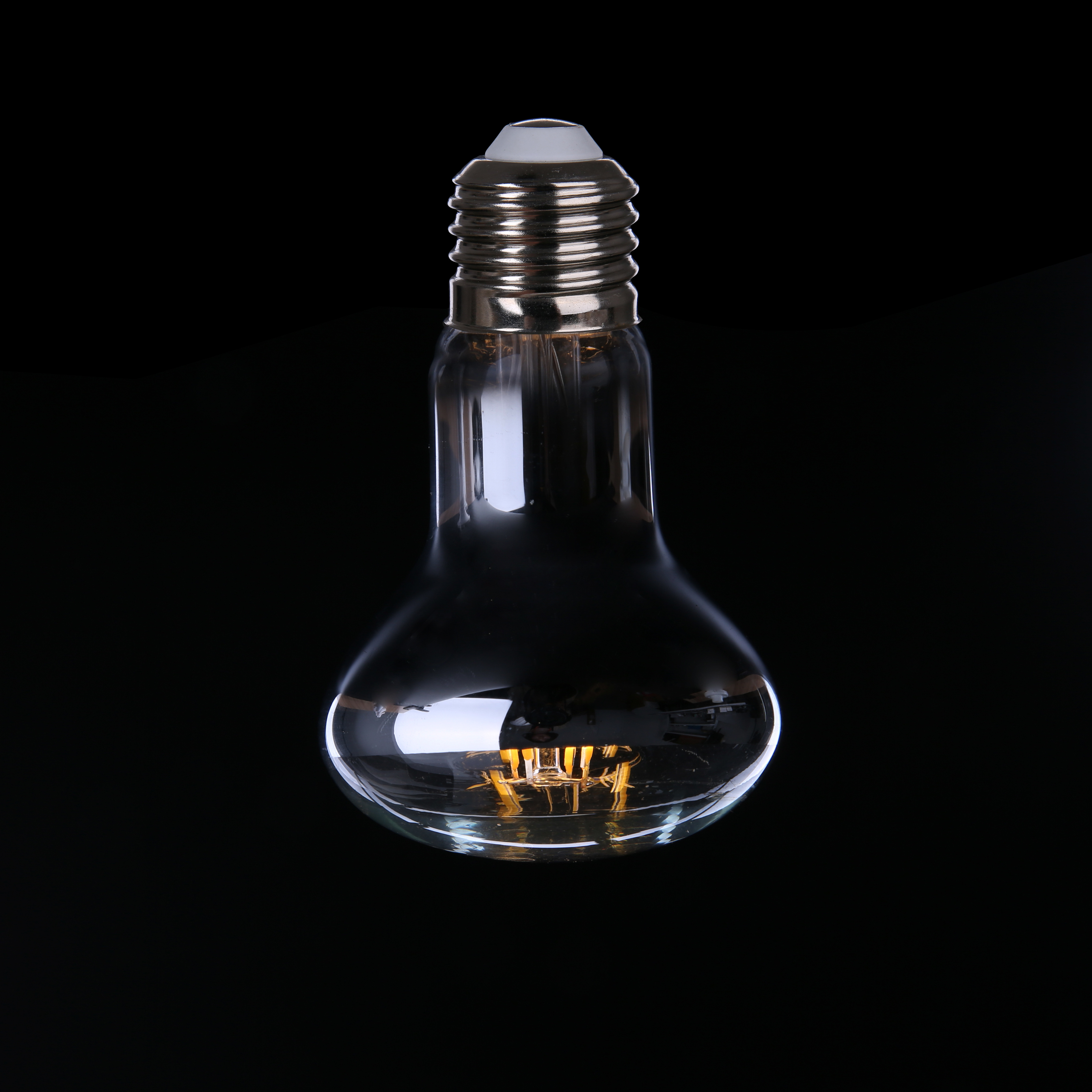 Reflector Half Silver Mirror E26 E27 Special Shape R63 R80 R50 Led Sapphire light Filament R50 Bulb