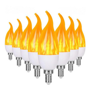 New product 2w 3w e26 e27 e12 e14 led flicker flame candle light bulbs