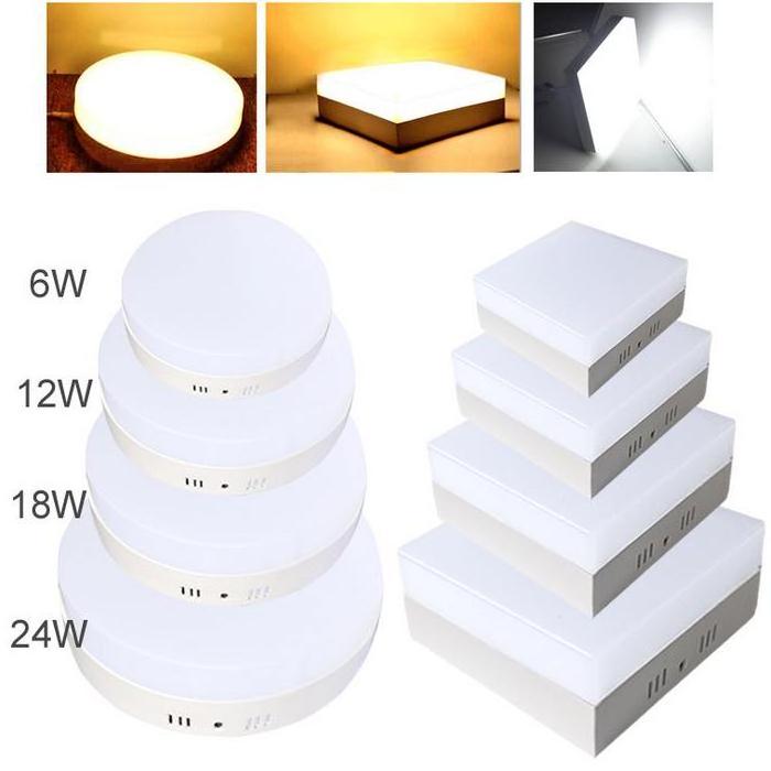 Indoor Round Square Flush Recessed Surface Mounting Panel Down Lights Modern Design 3W 6W 9W 12W 18W 24W 30W Led Ceiling Light