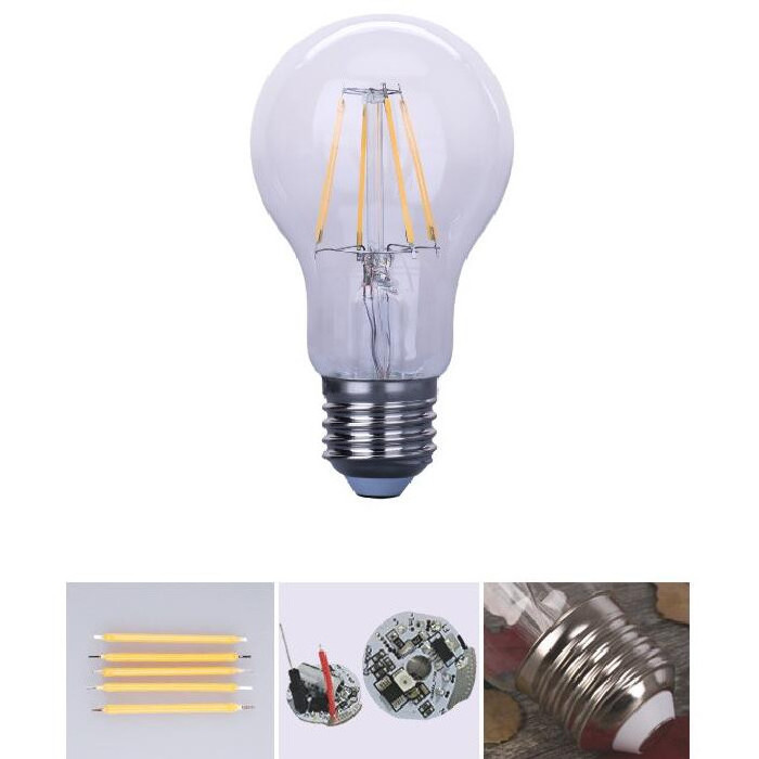 New Product E26 E27 A19 A60 4W 4Watt 4 Watt 12V 24V 36V 110V 220V Smart Led Light Sensor Filament Bulb