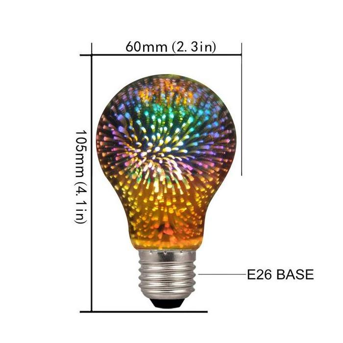 Decorative Unique E27 Base A60 Saudi Arabia Led Light Bulb String Light, Led Firework Bulb