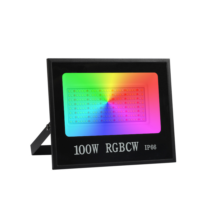 Smart Alexa Google Assistant Remote App Control Color Changing IP66 Waterproof Outdoor Stadium 30W 50W 100W RGB LED Flood Light