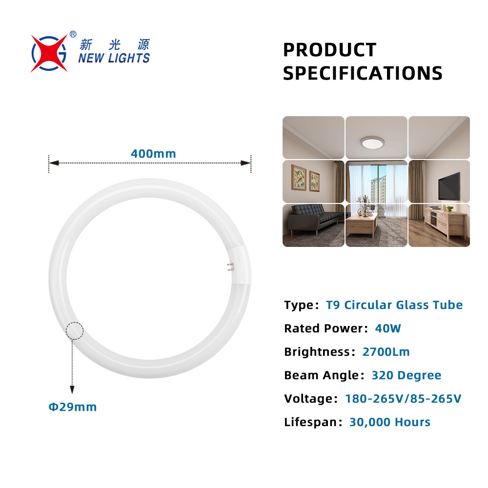 GR10Q Tri-phosphor Circline Fluorescent Lamp FC12T9 DL 32W FC8T9 22W 1750 Lumens Round 6500K Tube