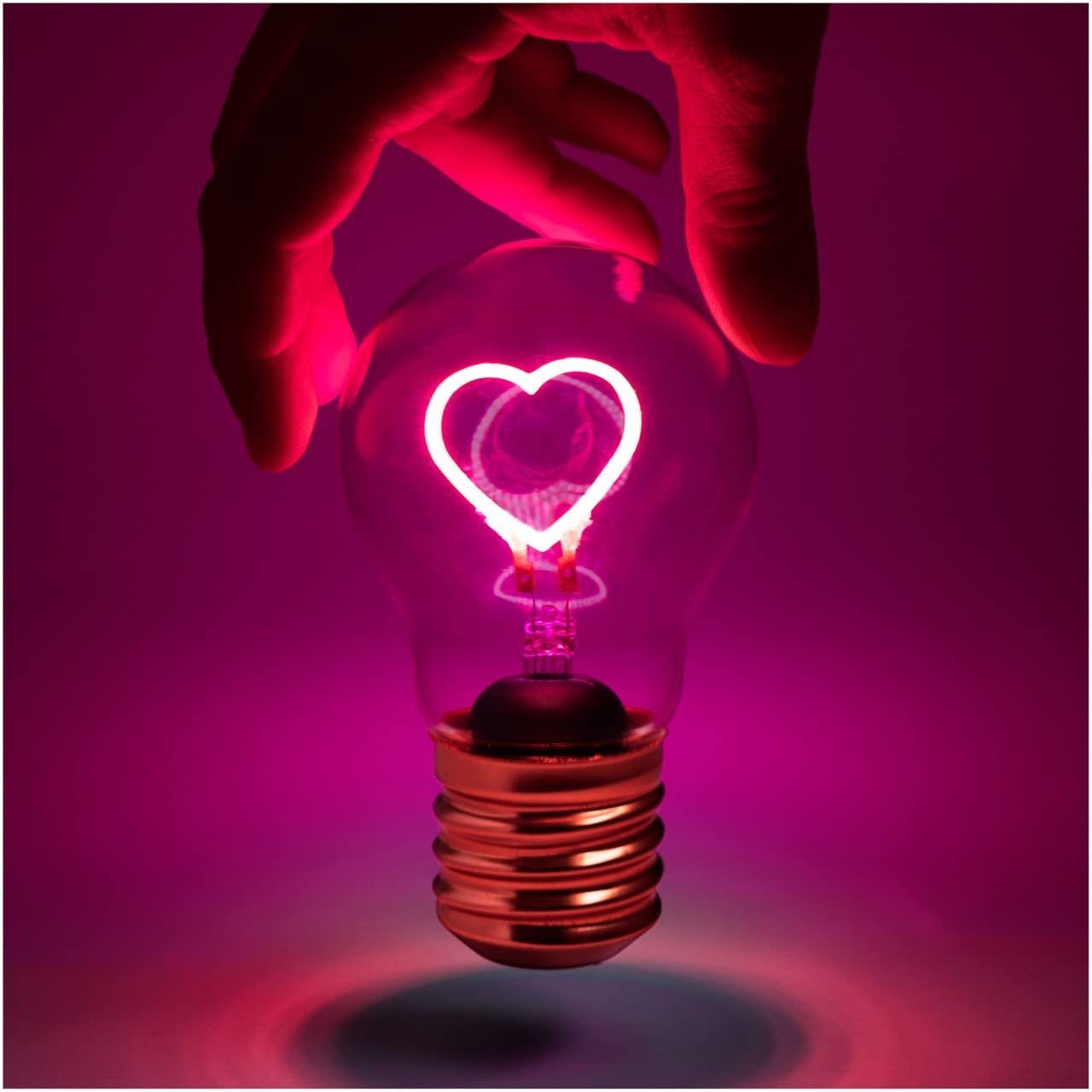 Ambient Bulb Heart Love Light Battery Operated Lights USB DC 0.2W E27 E40 E39 A60 Cordless Table Lamp Rainbow Night Light Bulb