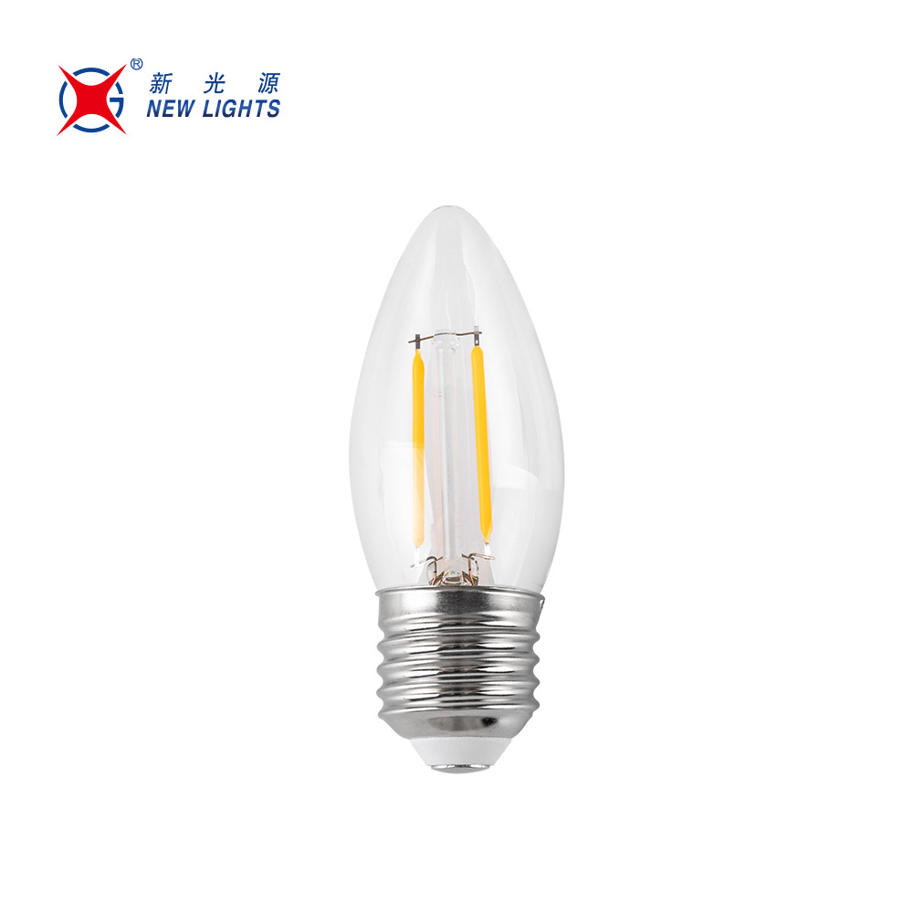 Decorative E27 E12 Retro Edison Dimmable 4W 5W C35 E14 E12 E27 Filament Bulb CA10 BA10 C35 C37 LED Vintage Candle Light Bulbs