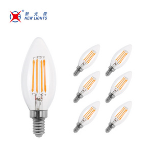 Decorative E27 E12 Retro Edison Dimmable 4W 5W C35 E14 E12 E27 Filament Bulb CA10 BA10 C35 C37 LED Vintage Candle Light Bulbs