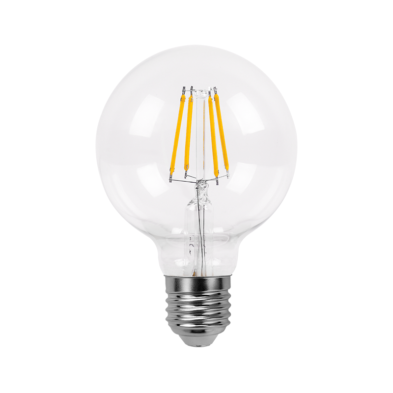 Dimmable LED Edison Light Bulb G25 G80 Globe Shape Clear Amber 40 Watt Equivalent 4W 2700K E26 E27 Vintage Led Filament Bulb