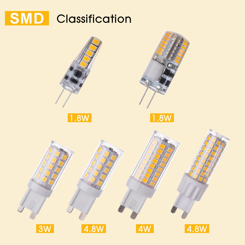 Factory G4 G9 4W 5W 6W Led Light Bulb 6W T4 40W 120V Halogen Equivalent Chandelier Lighting G9 Bi Pin Base Light G4 G9 Bulbs