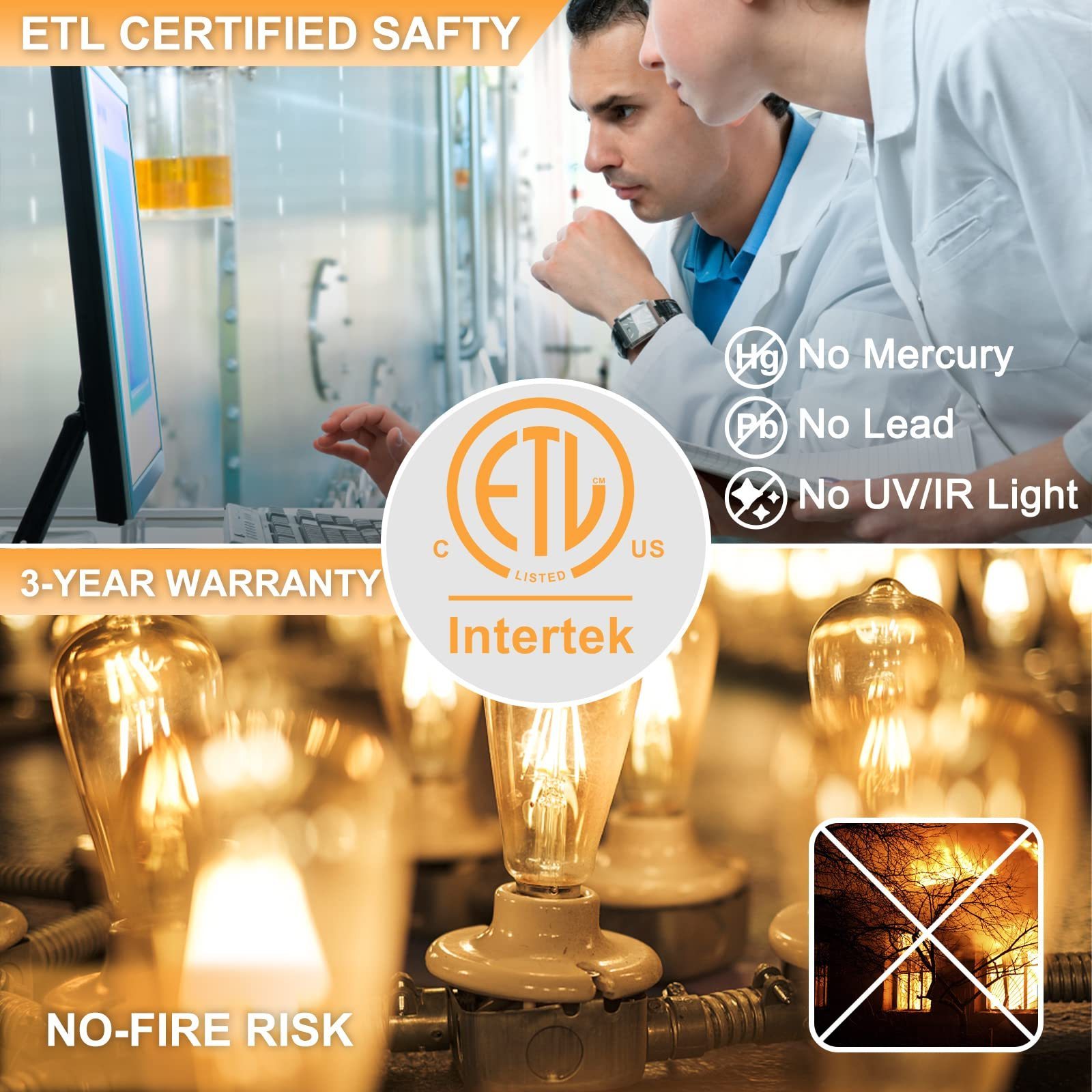 PSE UL CE ERP Antique Clear 4W 6W 8W Dimmable ST19 ST58 ST64 A19 A60 G80 G95 E26 Edison Bulbs Led Filament LED Bulb