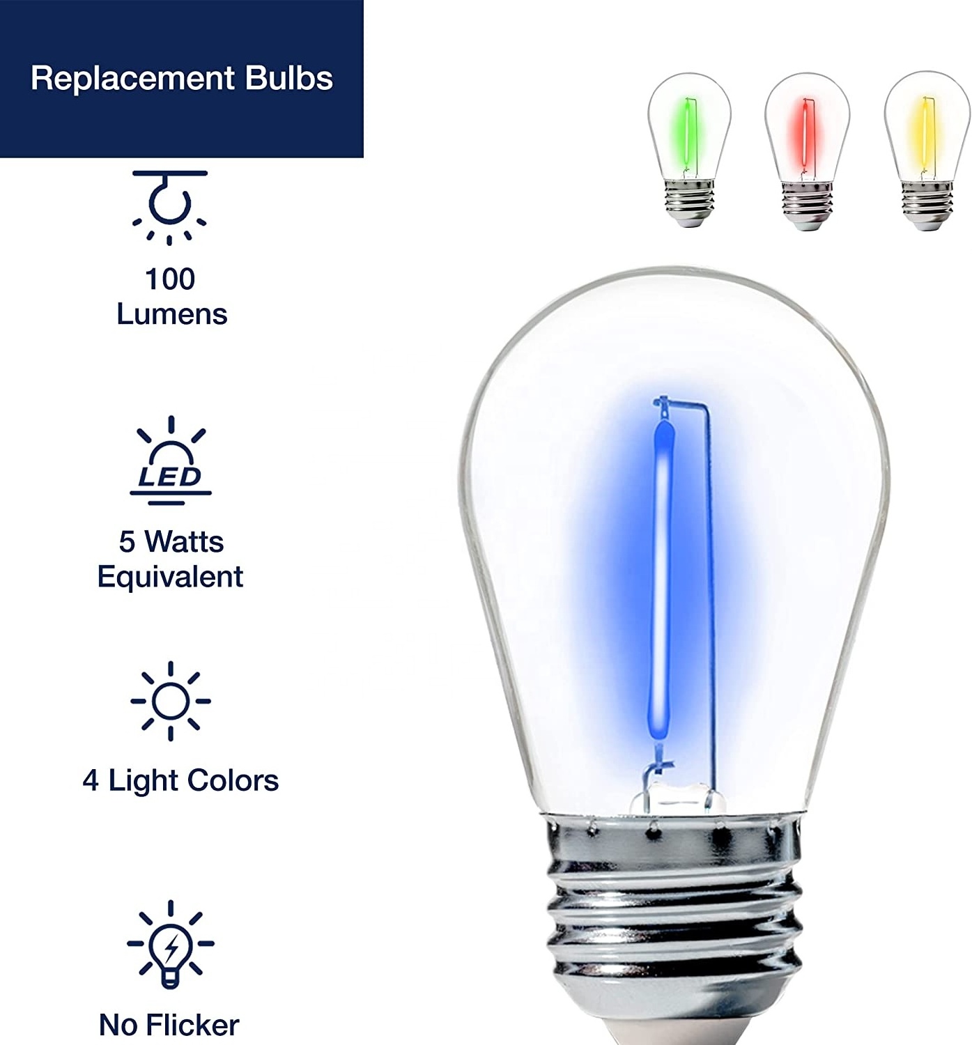 PC S14 Edison Led Filament Lights ST45 E27 electric Led Dimmable Bulb 1W 2700K 220V Pendant Lamp Bomillo Ampoule led bulb