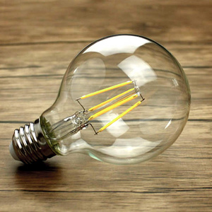 Hot Class A 210lm/w High Light Effect Erergy Saving E26 E27 2.5W 4W 6W 8W G80 G95 G125 LED Filament Globe Bulb Light