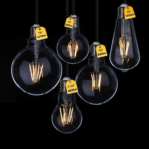 Home Decor A60 ST64 ST58 G80 G95 G125 C35 G45 T30 T45 E27 E14 E27 4W 6W 8W DIM Amber Clear Edison LED Filament Bulb