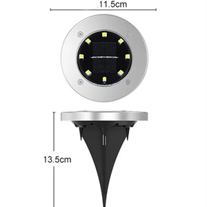 Solar Earth Lights Solar Disk Lights 16 LEDs Waterproof Garden Soil Disc Decorative Lamp for Patio Path Lawn Step