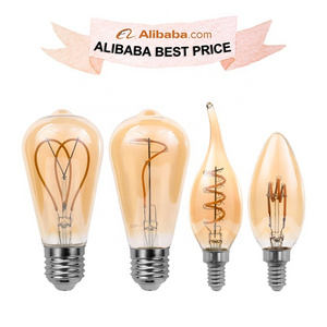 For Indoor Dimmable Flame Tip Vintage Decorative Candle Ceiling  Lamp Chandelier Light 4W Amber C35 C35T Soft Filament Led Bulb