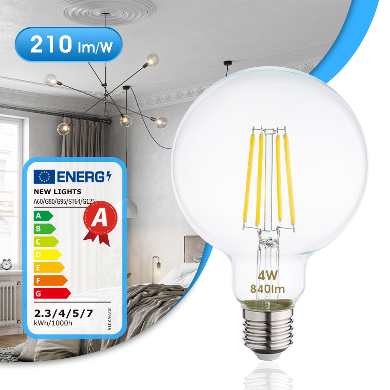 CE standard energy saving  indoor clear bulb style  super bright class A E27 E14 base 2.3W A60  5W ST64  4W G80 light led bulb