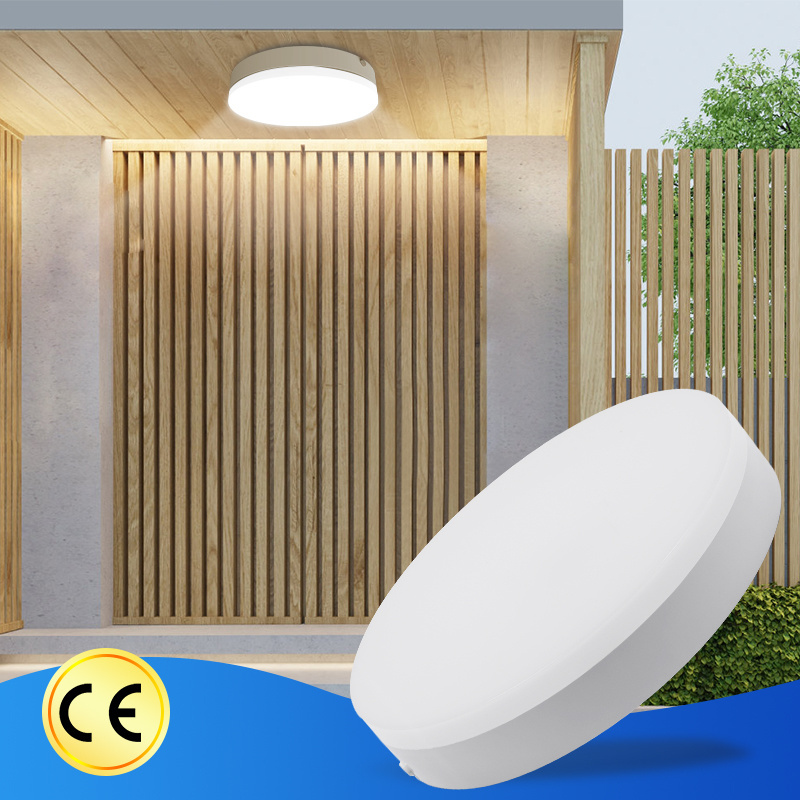 Western European style Dial Adjustment 4CCT Outdoor Emergency Light 280*60 Easy to Install PC Cover 12W 15W 18W 24W Ceiling Lamp