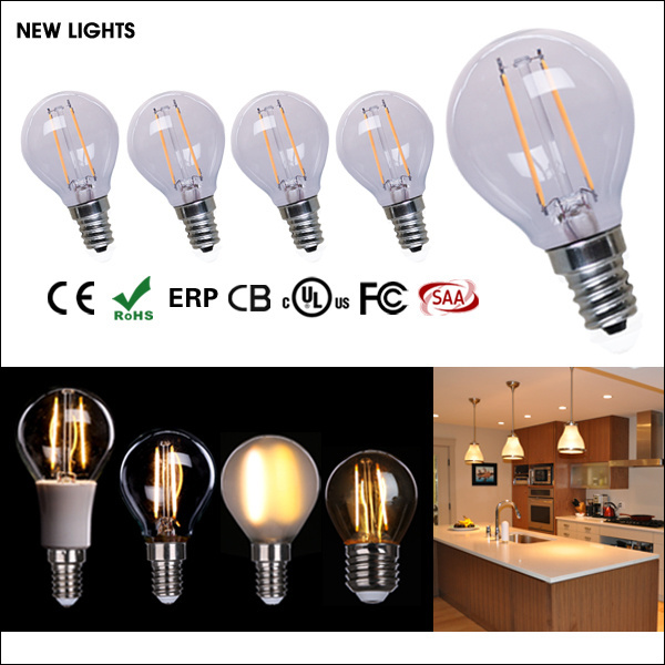 Factory P45 Clear Glass LED Filament Edison Bulb E12 E14 Base 2w 4w 5w Industrial Decorate Bulb Vintage Led Filament Light Bulbs