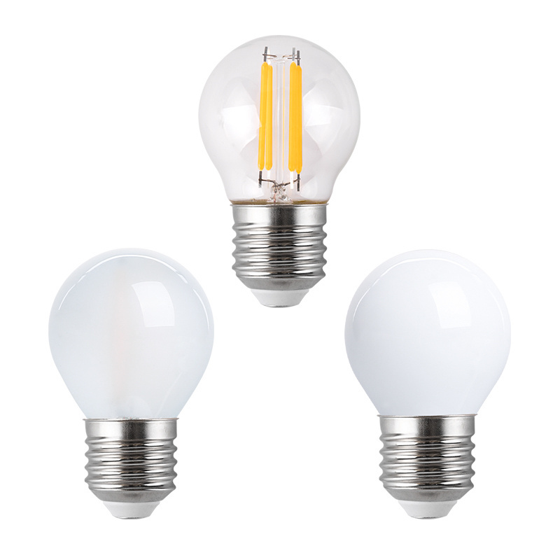 LED Manufacturers E26 E27 Screw 2W 4W 5W Edison Bulb 1800-6500K Clear Opal Frosted Glass G45 Indoor LED Filament Bulb Light