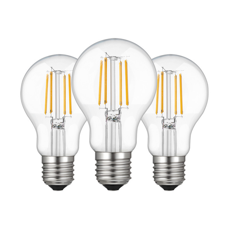 360 Degree 4W 6W 8W 10W High Quality Warm White Dimmable String Lighting Replacement LED Filament Bulbs A19 A60 Vintage Bulb