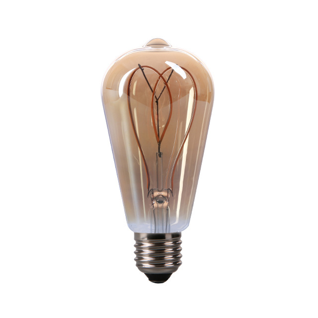 ST64 Led Filament Bulb Dimmable 6W Vintage Led Light Bulb 60W Equivalent 2200K Clear Glass  LED Edison Bulb