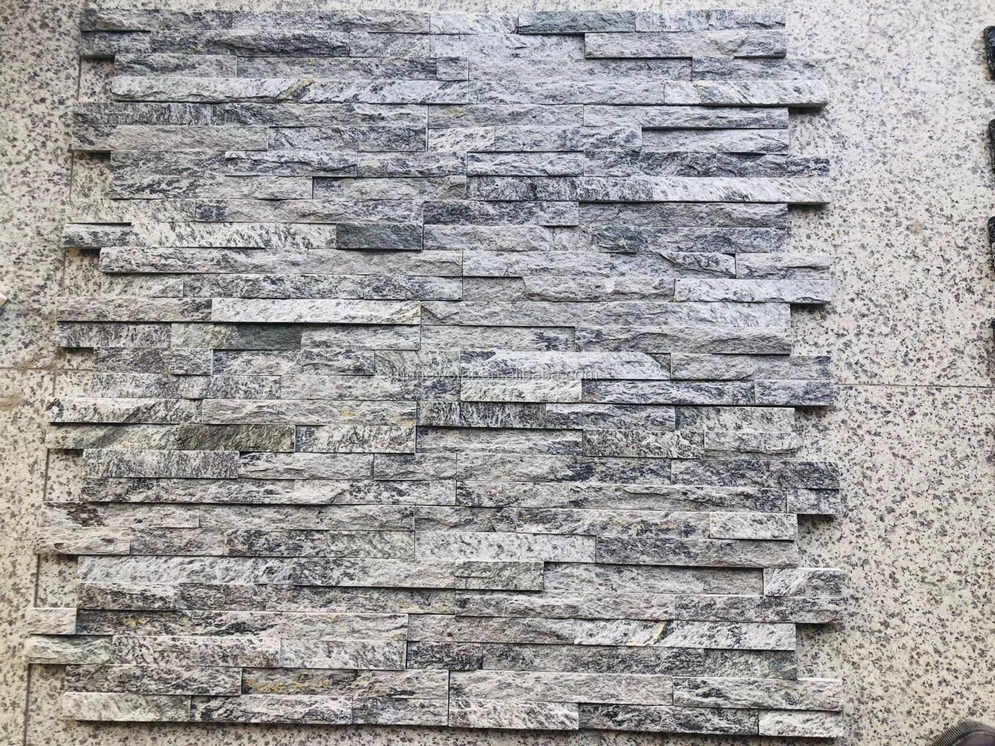 Decorative Exterior Black Slate Culture Stone Veneer Stacked Wall Cladding Tile