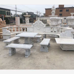 outdoor dining table white marble garden bench