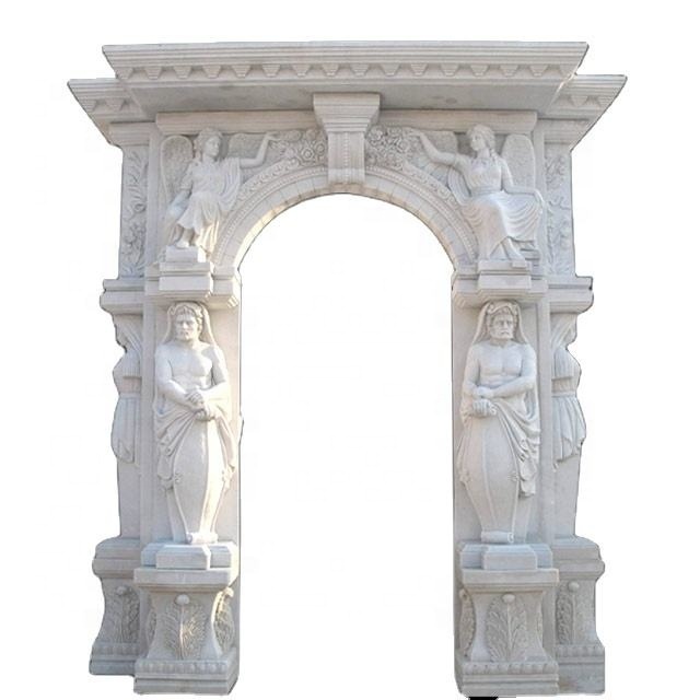 exterior decoration stone marble arch main door frame