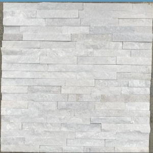 Decorative Natural White Stack Stone Wall Cladding Siding Panels Price