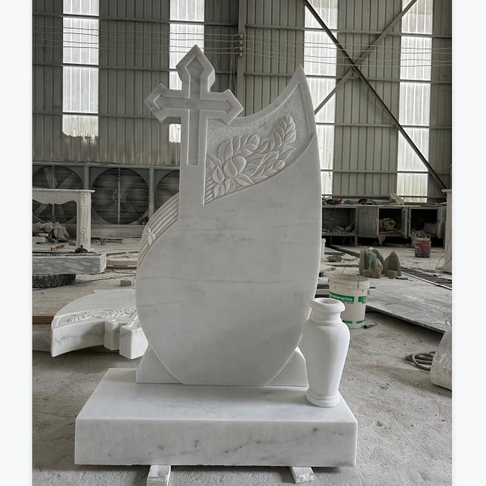 hand carved natural marble tombstones and monuments