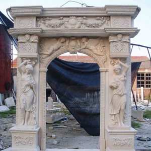 exterior decoration stone marble arch main door frame