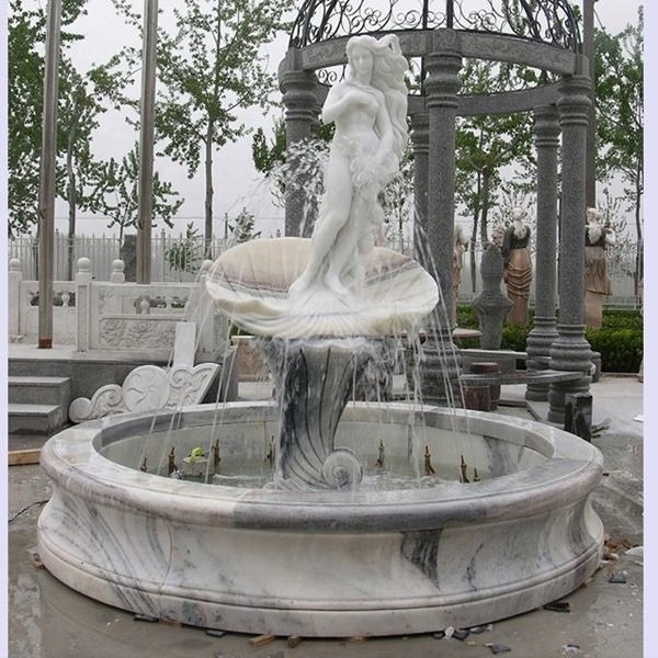 white marble birth of venus statue water fountain