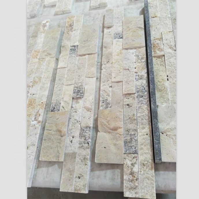 Exterior And Interior Decorative Blue And Yellow Quartzite Culture Stone Wall Panels