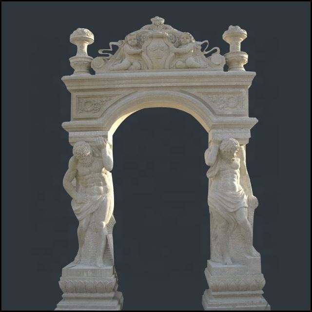 exterior decoration stone marble arch main door frame