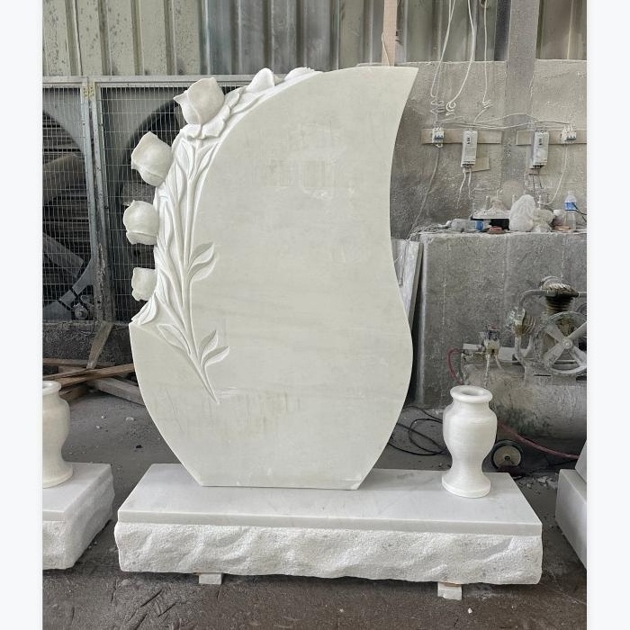 hand carved natural marble tombstones and monuments