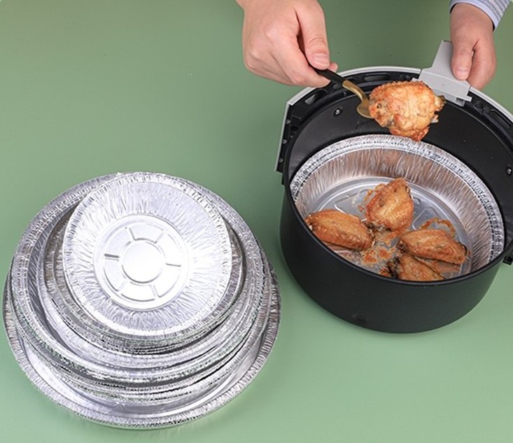 8-Inch Round Aluminum Foil Dinner Plate 950ml