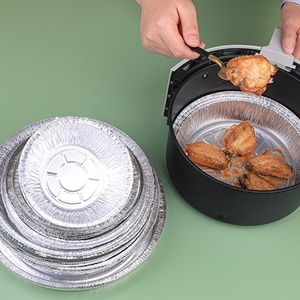 8-Inch Round Aluminum Foil Dinner Plate 950ml